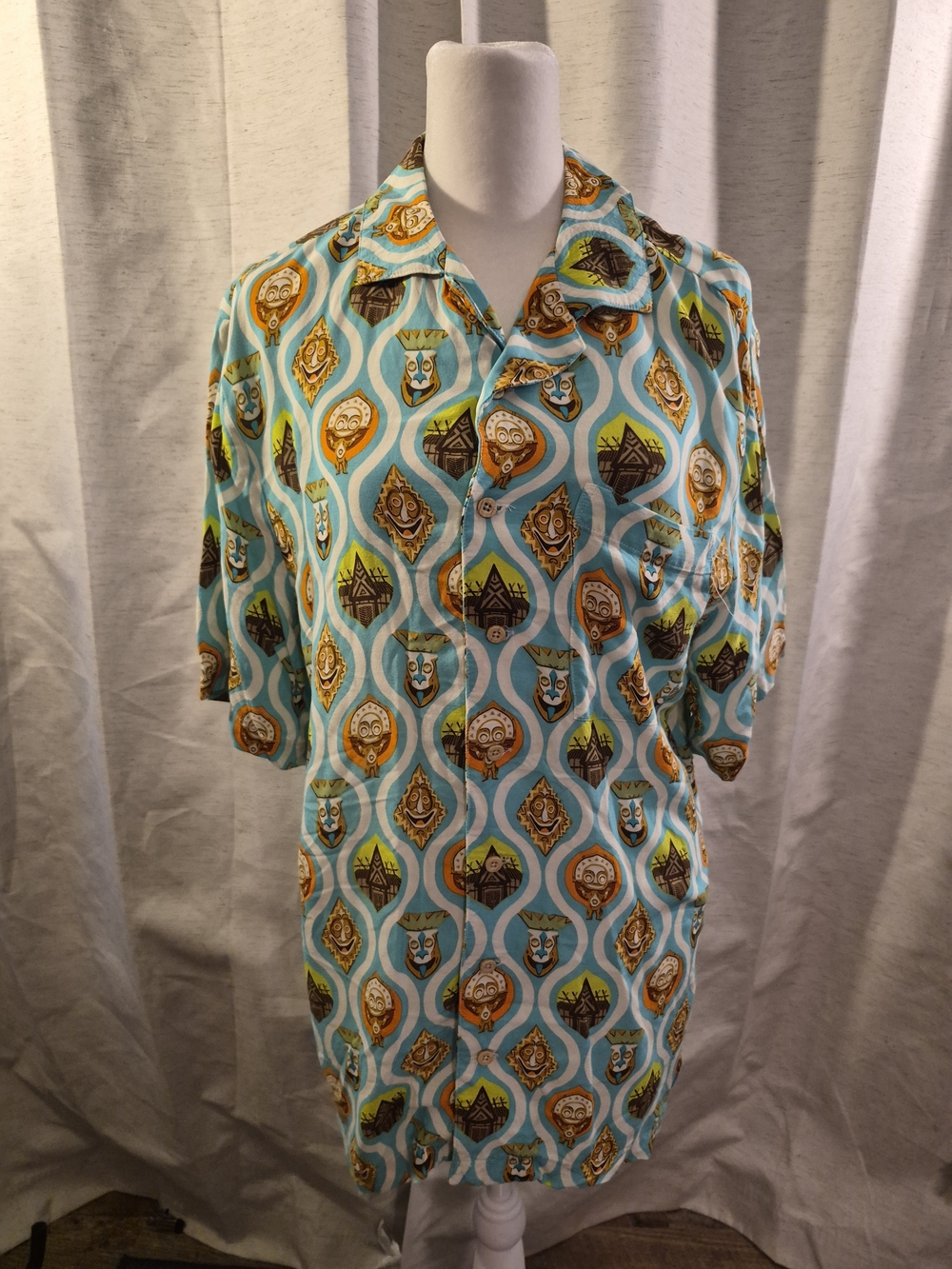 2021 Disney Parks Polynesian Resort Tiki 50th Legacy Adult Camp Shirt L XXL NEW